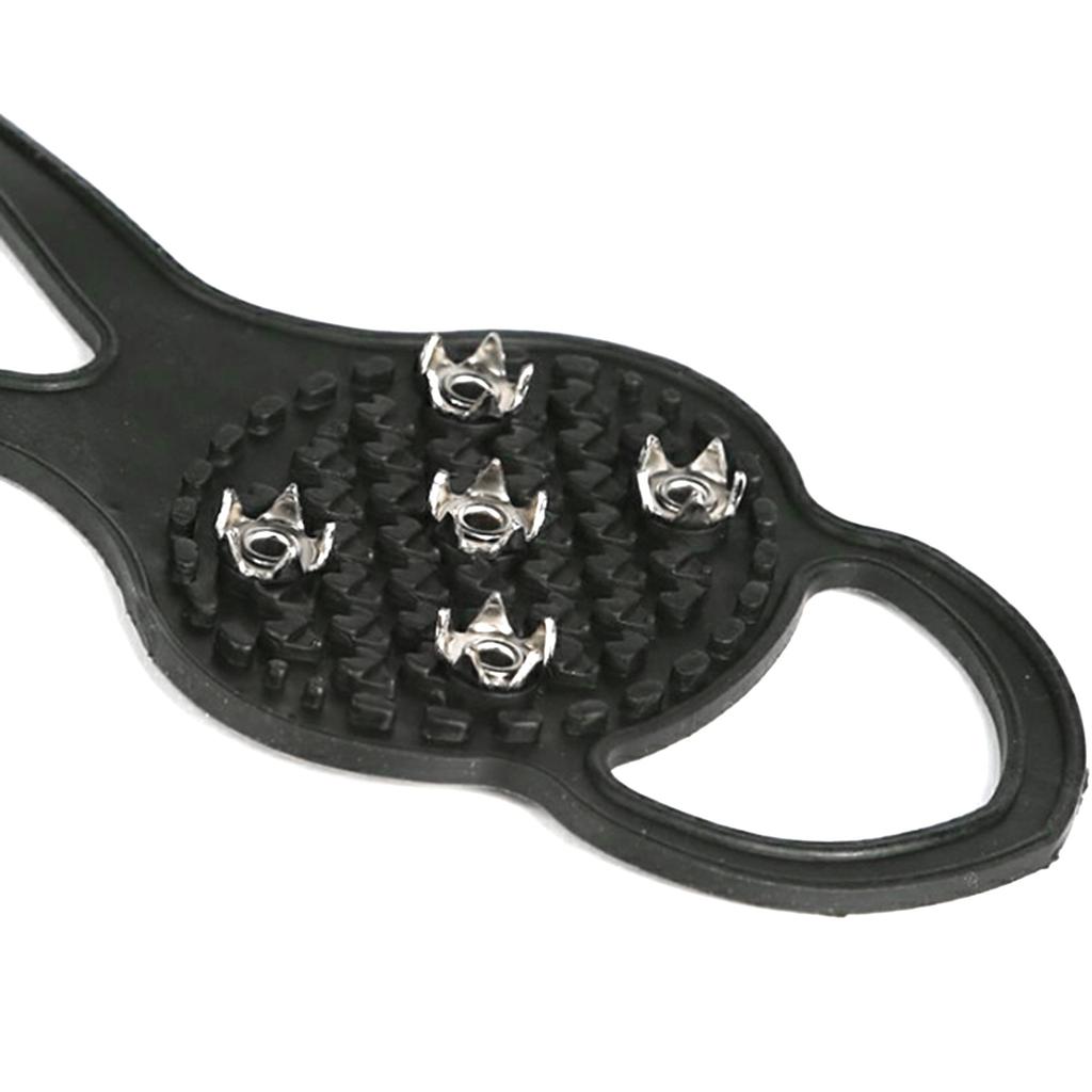 5 Teeth Ice Cleats Snow Grips Crampons Ice Gripper Spike Grips Cleats Ice Snow Traction Cleats Grippers for Men Women