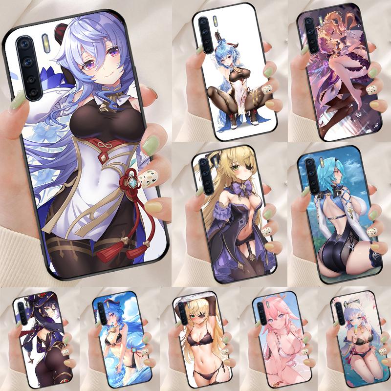 Чехол Genshin Impact Хентай Сексуальный для Oppo A17 A77 A80 A40 A60 A98 A78 A18 A38 A58 A16 A76 A96 A74 A94 A54 A57S A15