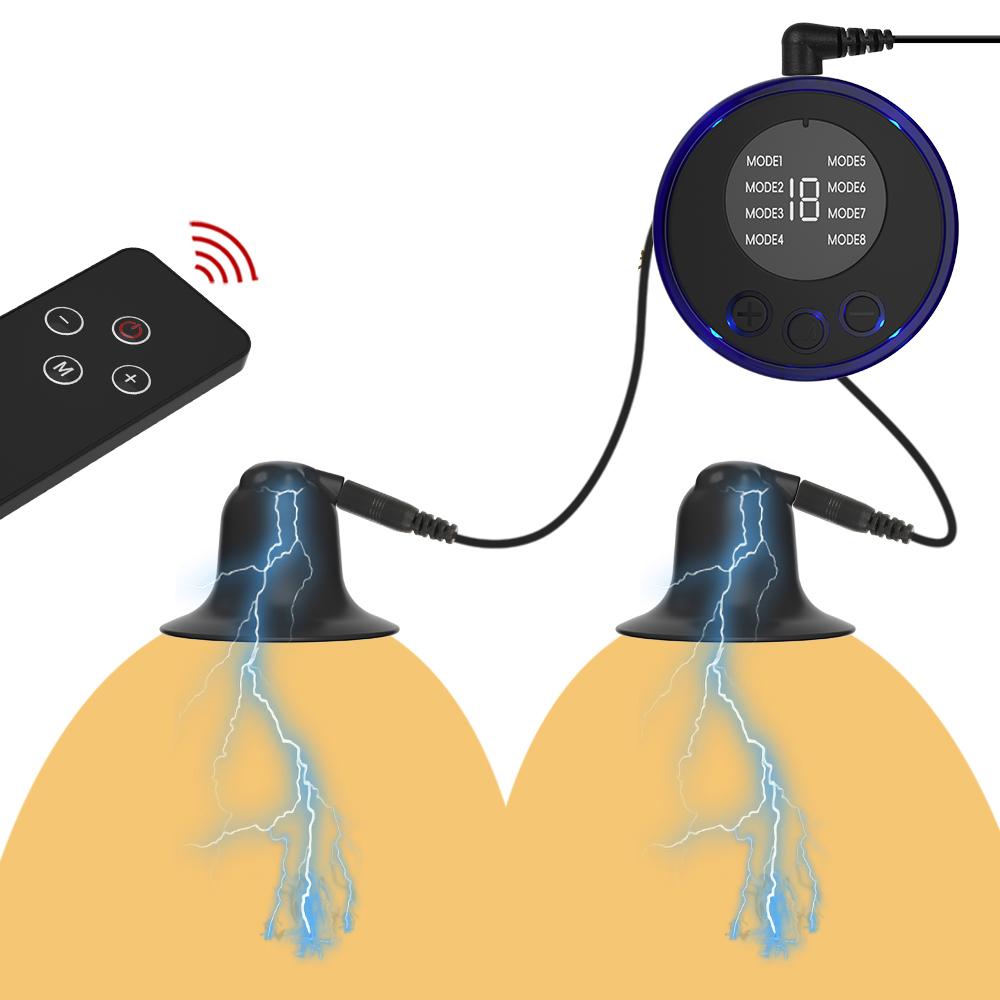Электрический шок Присоска для сосков Грудь Клитор Присоска Эротические зажимы для сосков Насос Взрослая игра Игрушки для секса при грудном вскармливании для женщин мужчин