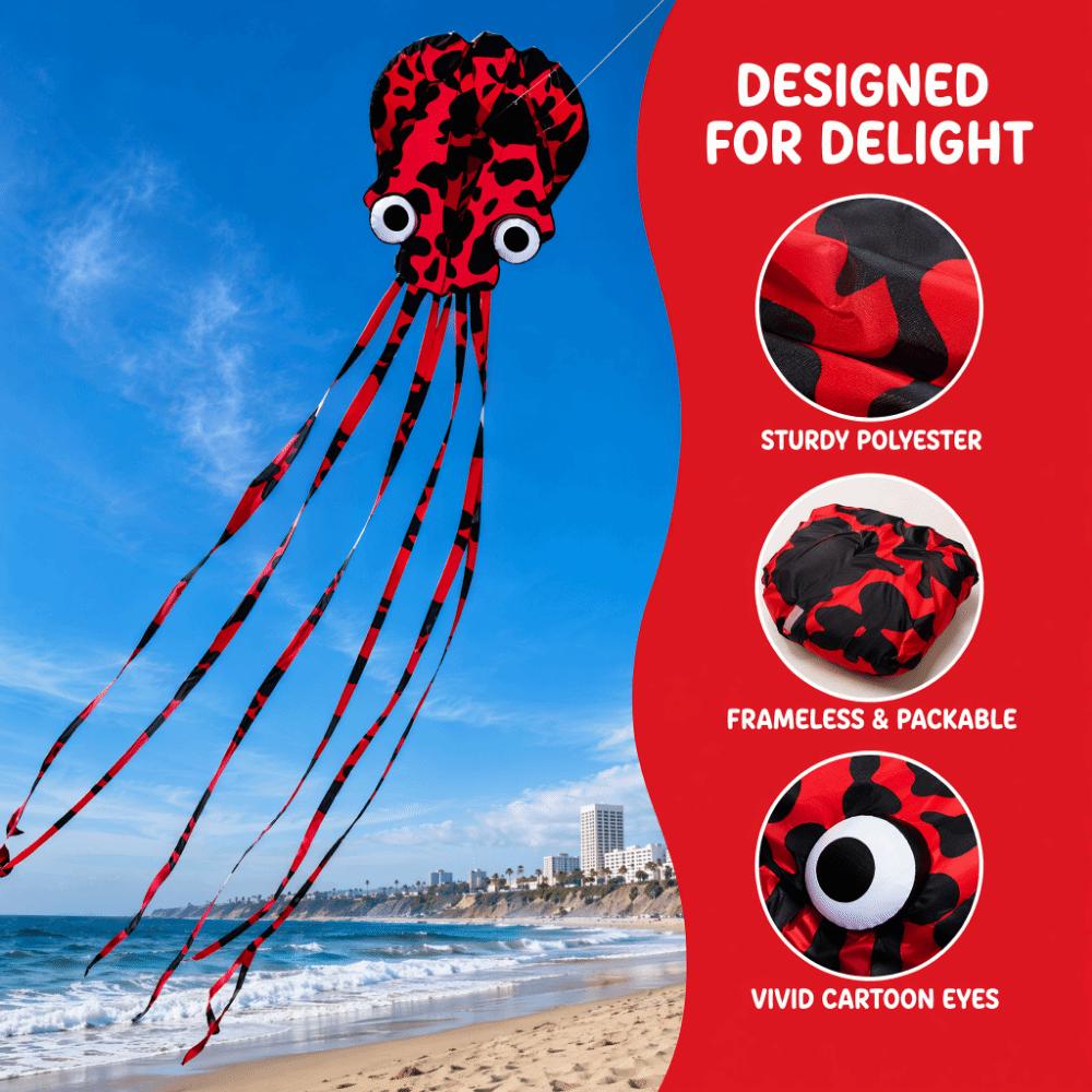 Large Single Line Kite Frameless Soft Animal Kite Durable Outdoor Fun Toy Beach