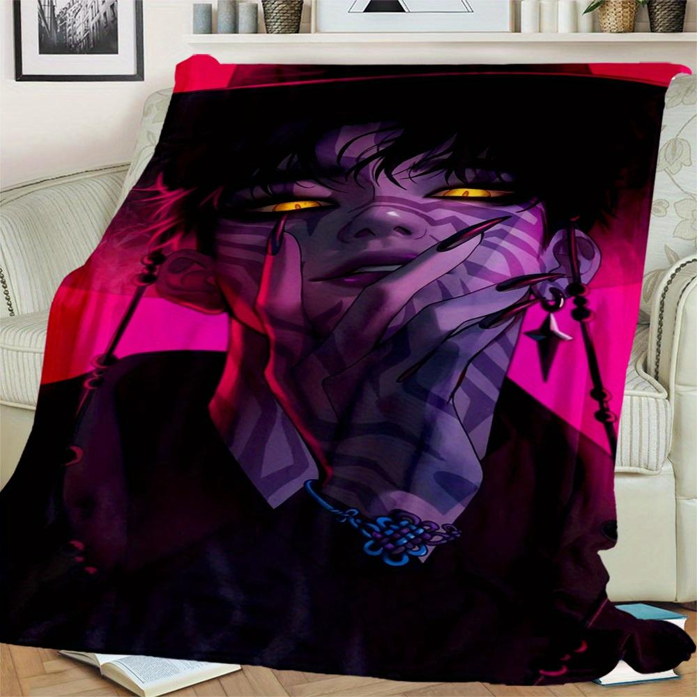 1Pc Mystic Enigma Print Flannel Blanket, High quality Digital Printing, Comfortable for All Seasons, Home DecorGifts821057