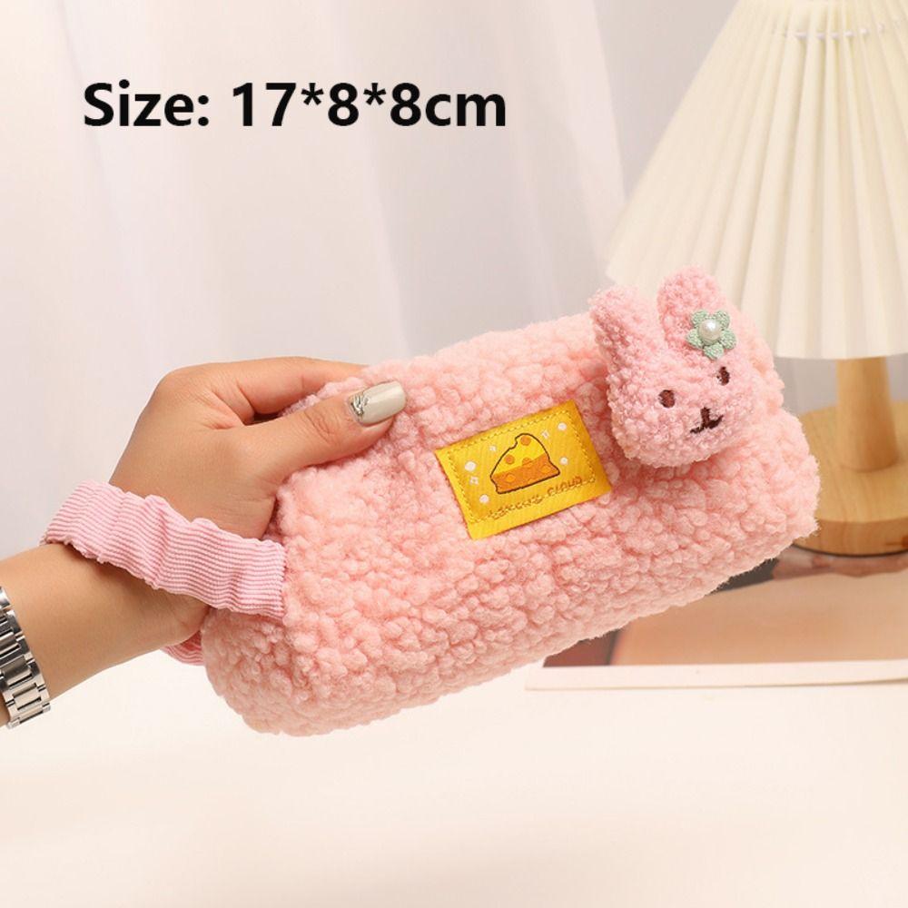 Multifunctional Pen Bag Lamb's wool Stationery Organizer Multifunctional Pencil Case Gift