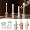 Silicone Crafting Mold Distinctive Round Shape Candle Holders Moulds Silicone Texture Suitable for Handmade Present