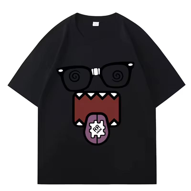 Domo Kun Funny Meme T shirts Men's Women Clothes Classic Casual Tee Shirts Short Sleeve Summer T-shirt Tops Streetwear