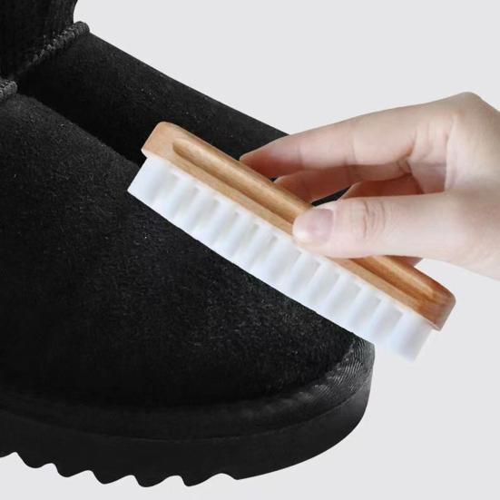 1/2/3/5Pcs Suede Shoe Brush Eraser Set Natural Wood Handle Soft Crepe Cleaning Eraser Shoe Scrubbing Brush Multifunctional Cleaner
