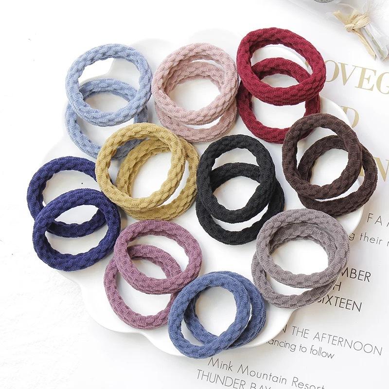 20PCS Women Girls Simple Basic Elastic Hair Bands Ties Scrunchie Holder Rubber Bands Fashion Headband Hair Accessories