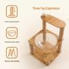 Indoor Cat Playhouse: Hemp Sword Villa with Two Floors, Space Capsule, Climbing Nest, and Crawl Space.