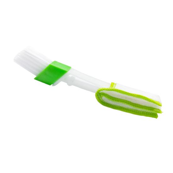 Мини-щетка для чистки вентиляционных отверстий автомобиля, ручка для автомобильной вентиляции, двухсторонняя насадка из микрофибры, очиститель кондиционера, инструмент для удаления пыли и детализации