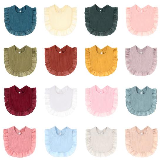 Детский нагрудник, удобный, легко чистящийся, мягкий дизайн с оборками, полотенце для слюны для кормления младенцев для ежедневного использования