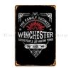 The Family Business Winchester Saving People And Hunting Things Supernatural Metal Plaque Party Club Designing Tin Sign Poster