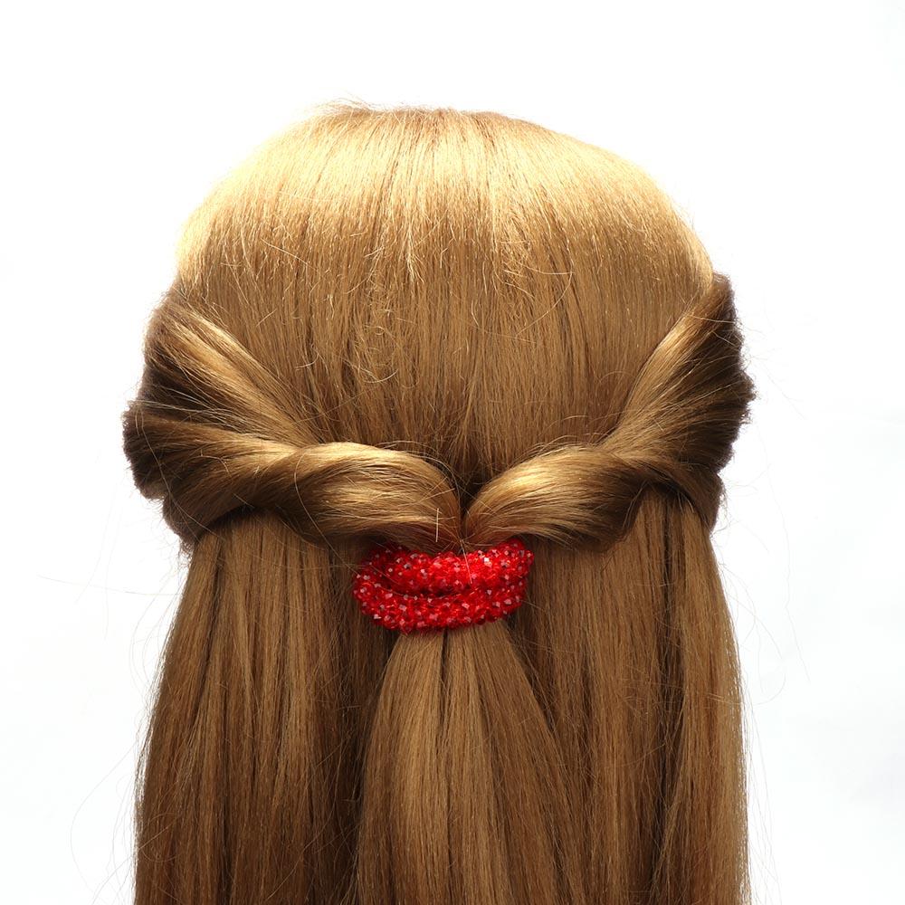 Аксессуары Милые студенческие дамы для женщин Кристаллы для волос Резинки для волос Держатель для хвоста Резинка