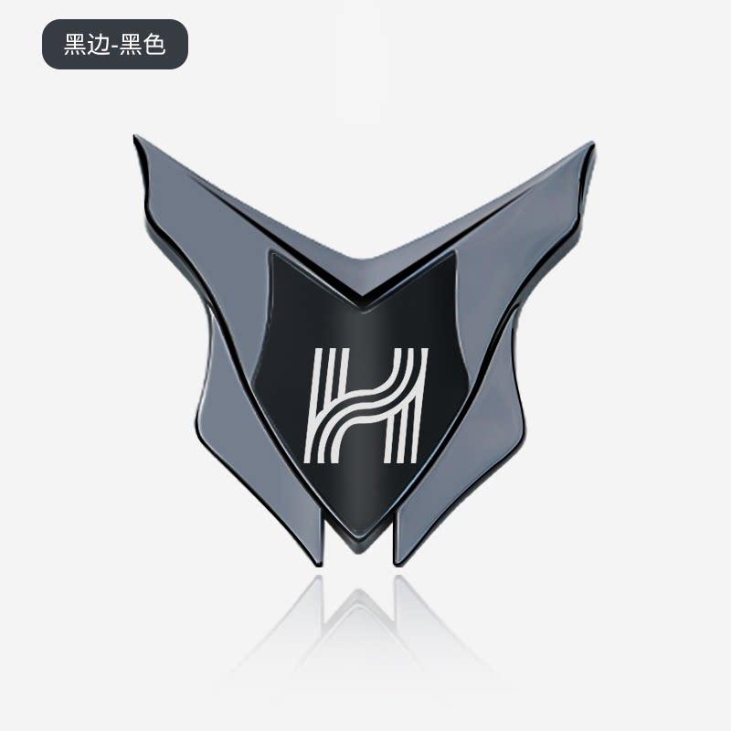 Hello motorcycle electric vehicle full metal decorative sticker 3dstereorestoration shield logo front windshield side logo badge logo