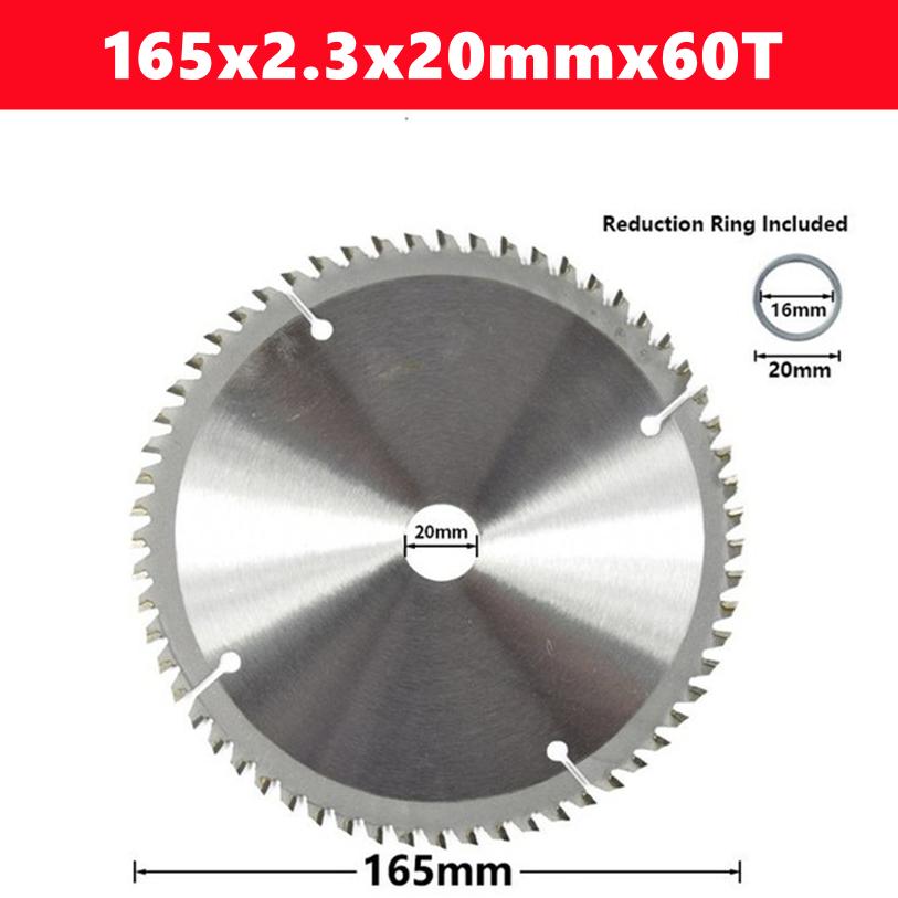 TCT 165mm carbide woodworking saw blade 24T/40T/48/60T, suitable for multifunctional power tools, wood cutting discs