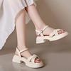 Summer Women Gladiator Sandals Platform Cross-toe Sandals Comfortable Muffin Casual Women's Shoes Luxury Sandales Plates