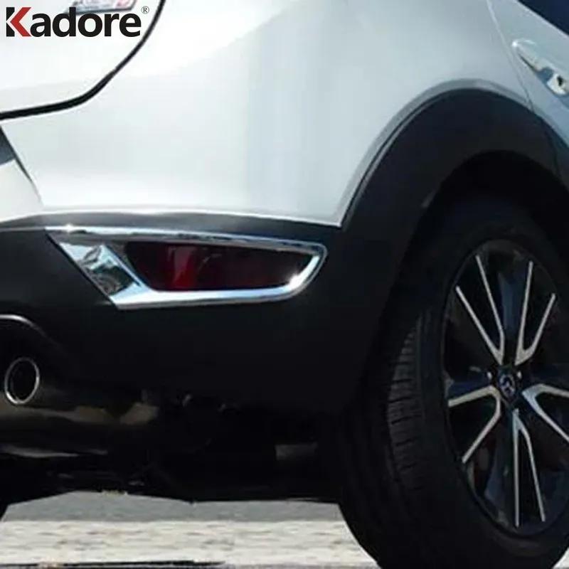 For Mazda CX-3 CX3 2015- 2024 Chrome Rear Fog Light Lamp Cover Trim Tail Foglight Bezel Trims Car Accessories