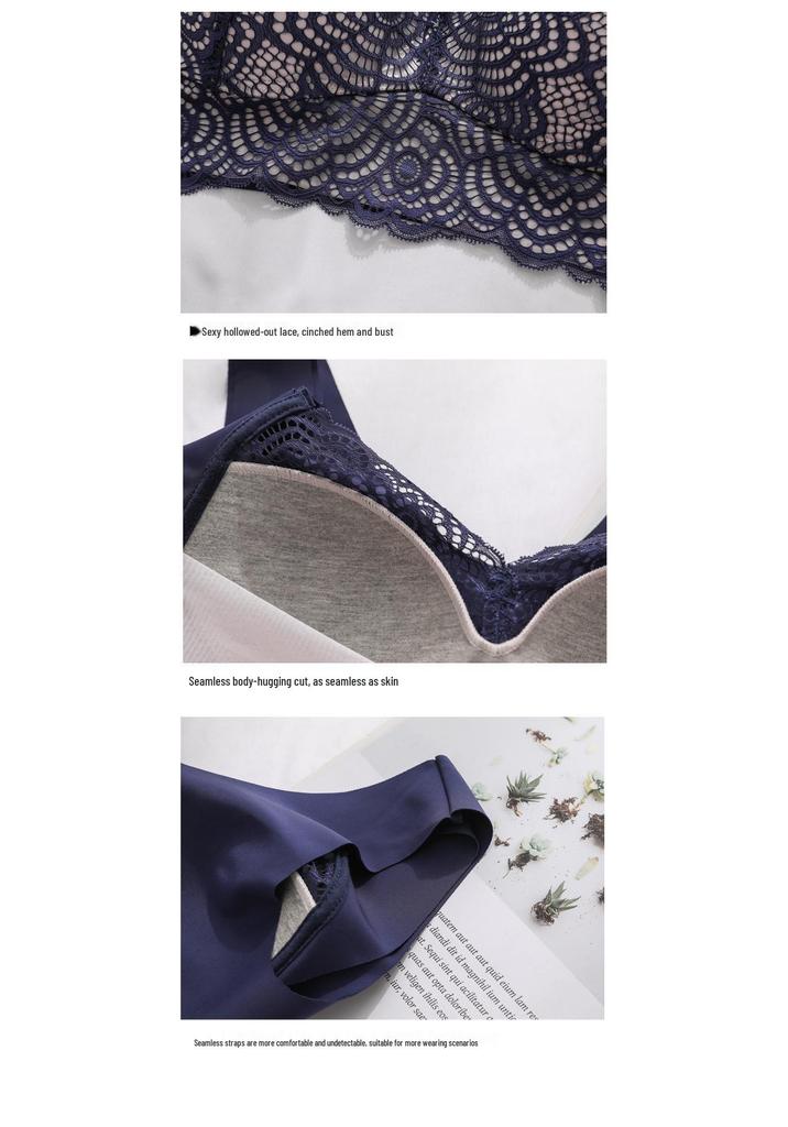 Plus Size Lace Wireless Bra Vest - Sexy Back Lingerie for Women MM