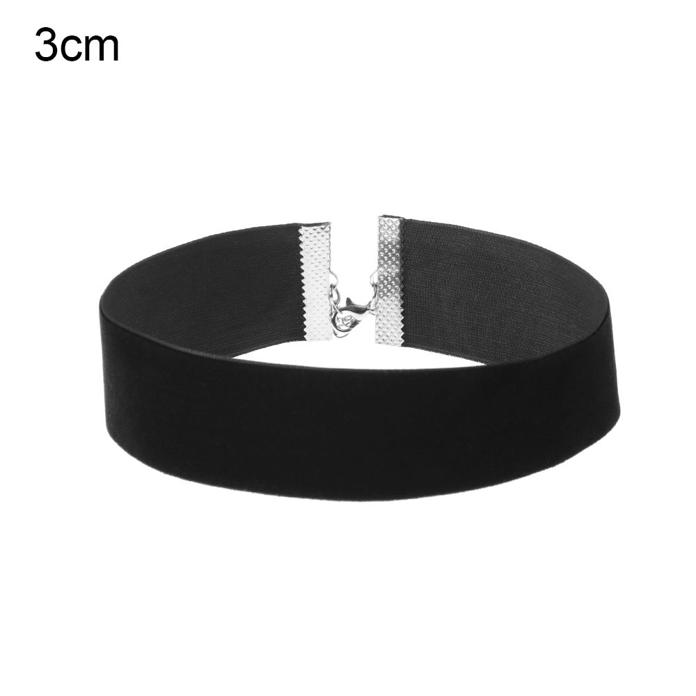 Women Fashion Elegant Retro Gothic Black Ribbon Necklace Velvet Choker