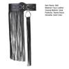 Women Imitation Leather Belt with Tassel Design Solid Color Adjustable Waist Belt Retro Style Clothing Accessory