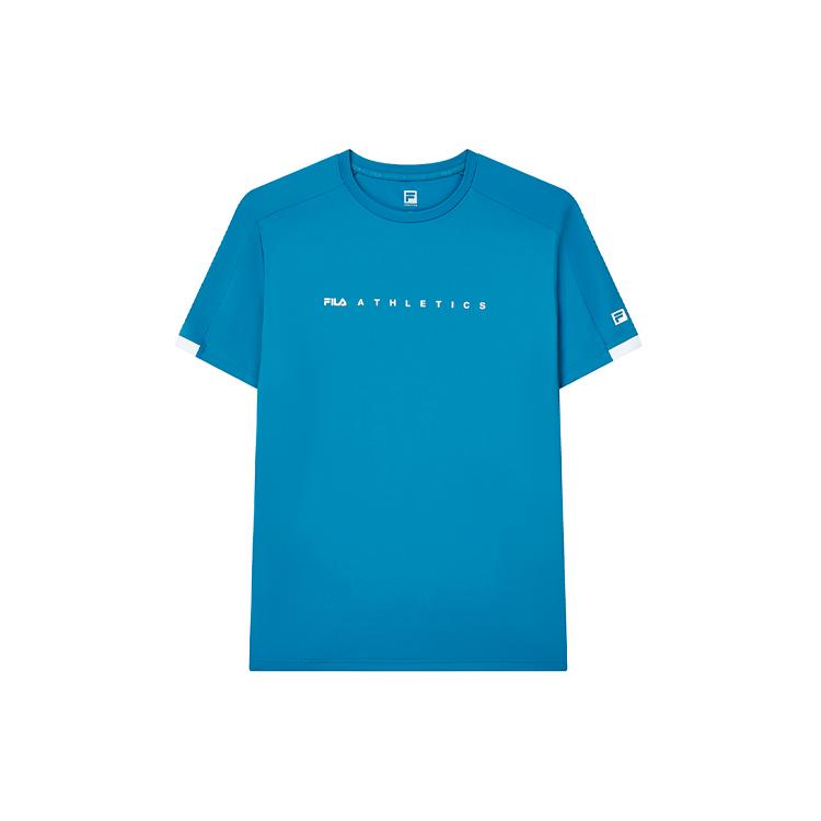 FILA Athletics T Shirts Men's Flash Butterfly Blue Crew Neck Moderate A11M131101F-DB