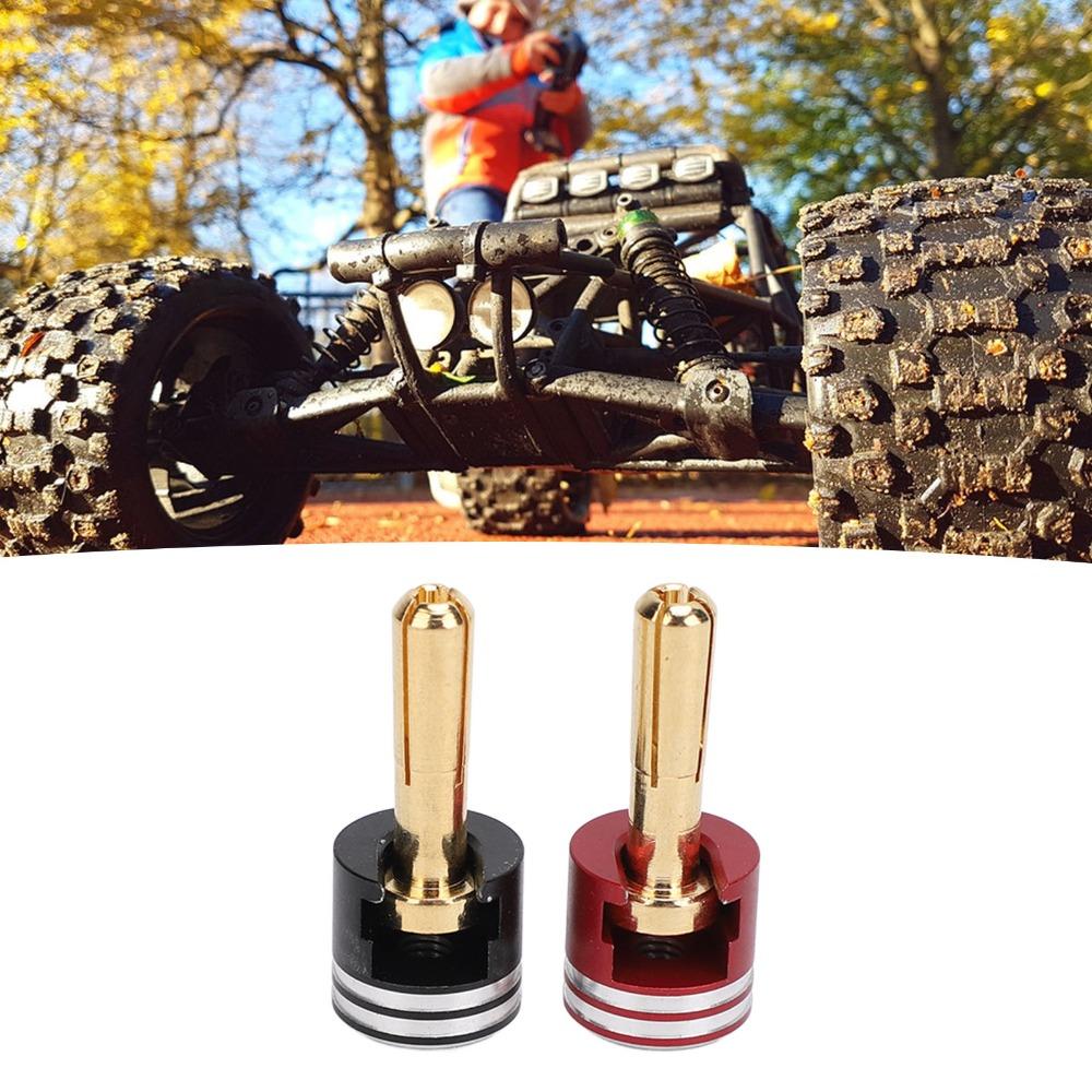 2Pcs 1/10 Scale Heatsink Banana Plug Grip Metal RC Connectors  for RC Monster Truck