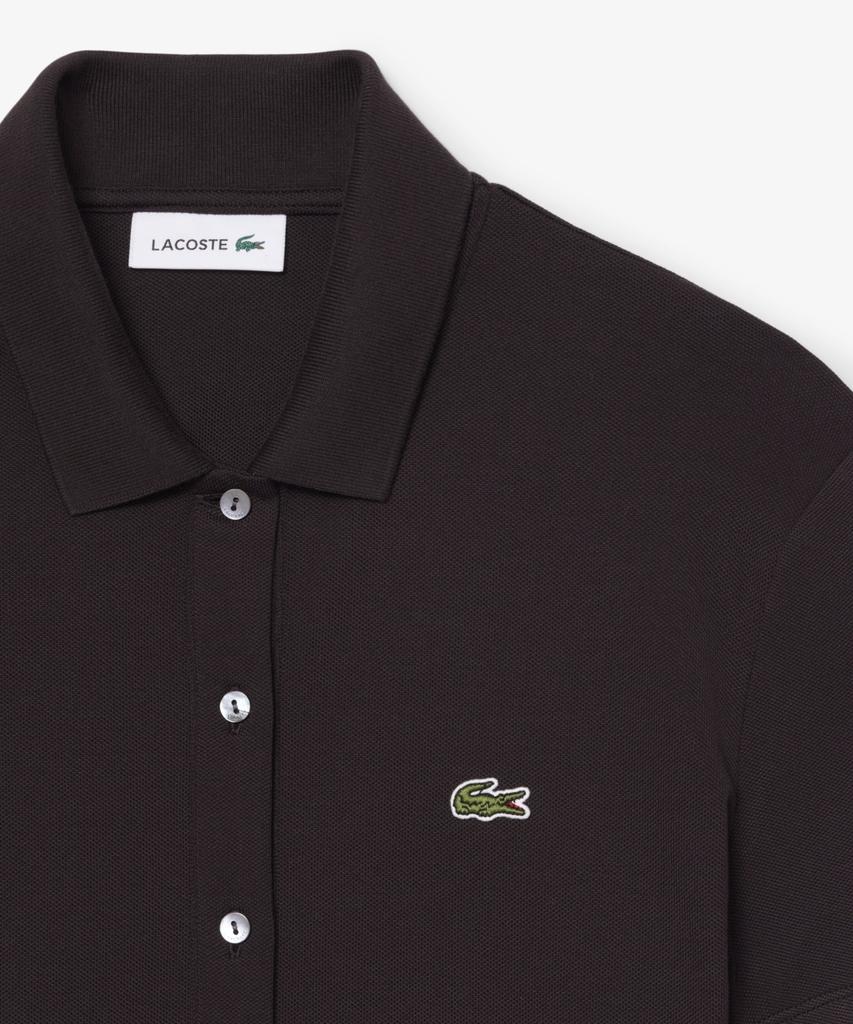 Женское мини-платье-поло LACOSTE с коротким рукавом из пике Ef8839-56G 3La
