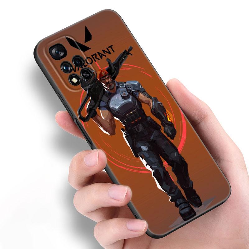 Черный силиконовый чехол для телефона Valorant Game для Xiaomi POCO X3 X4 NFC F5 M3 M4 M6 X5 X6 Pro F3 F4 GT 5G C55 C65 M5
