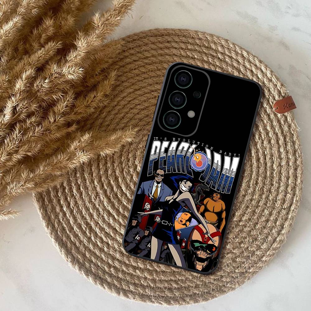 Pearls Band J-Jams Phone Case For Samsung S25,S24,S21,S22,S23,S30,Ultra,S20,Plus,Fe,Lite,Note,10,9,5G Black Cover