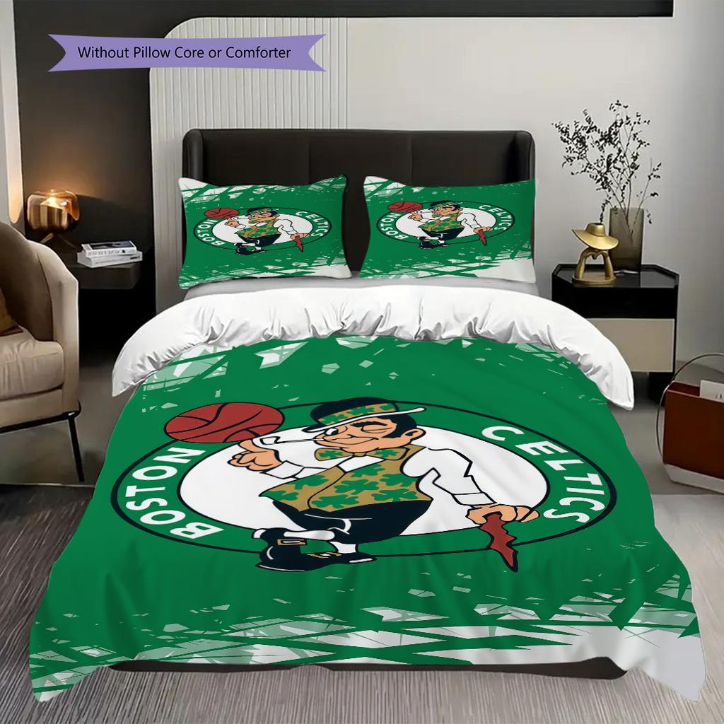 Boston Celtics Team Spirit Bedding(1 * duvet cover + 2 * pillowcase, without core)Christmas birthday gift Duvet cover and pillowcase