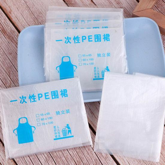 50 шт./пакет одноразовые фартуки унисекс широкое применение высокая прочность универсальные многоцелевые регулируемые ужин пластиковые принадлежности для ресторана