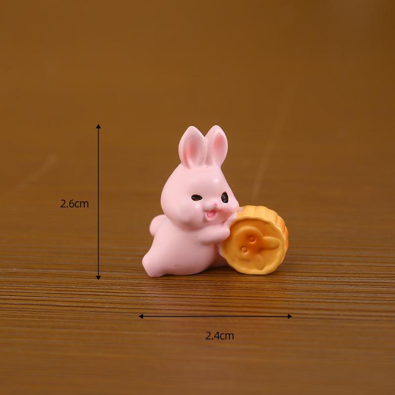 Mid-Autumn Festival Mooncakes Rabbit Figurines Decorative Gifts Accessories Car Office Desks and Small Ornaments