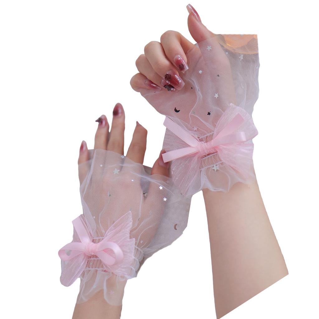 Sparkling Star Sequins Arm Sleeves Nail Art Photography Hand Sleeves Elastic Arm Covers for Bridal Shower Formal Event