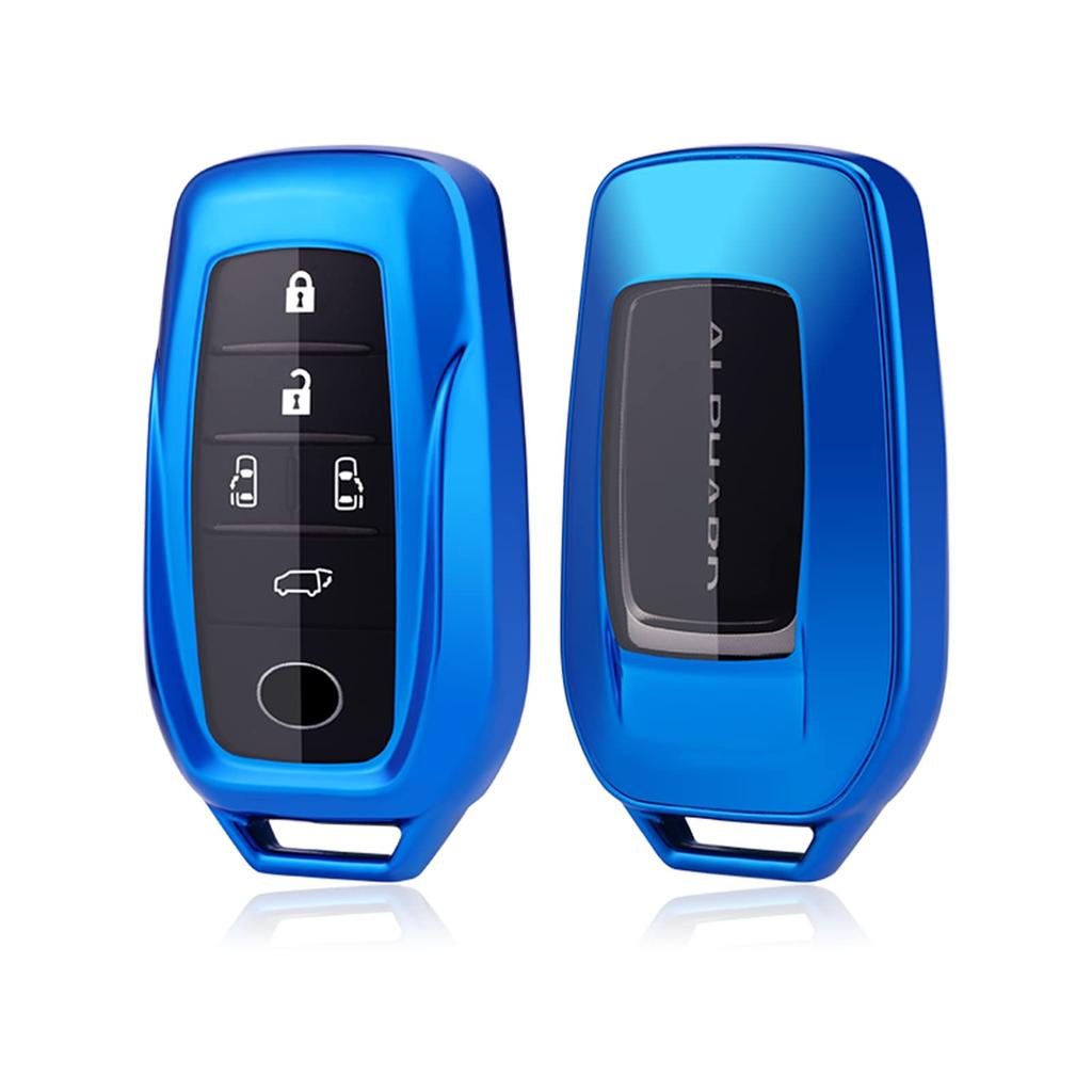 Toyota Smart Key Case, Toyota Alphard Case, Vellfire New Harrier RAV4 Waterproof Dustproof TPU Soft Cover (Blue)