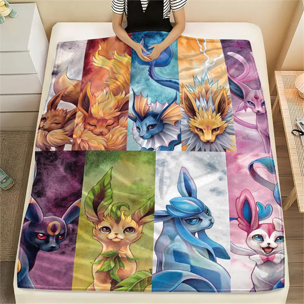 Eevee Pokemon Blanket, Cozy Throw for Home Use, Ideal Gift for Eevee Fans.chl