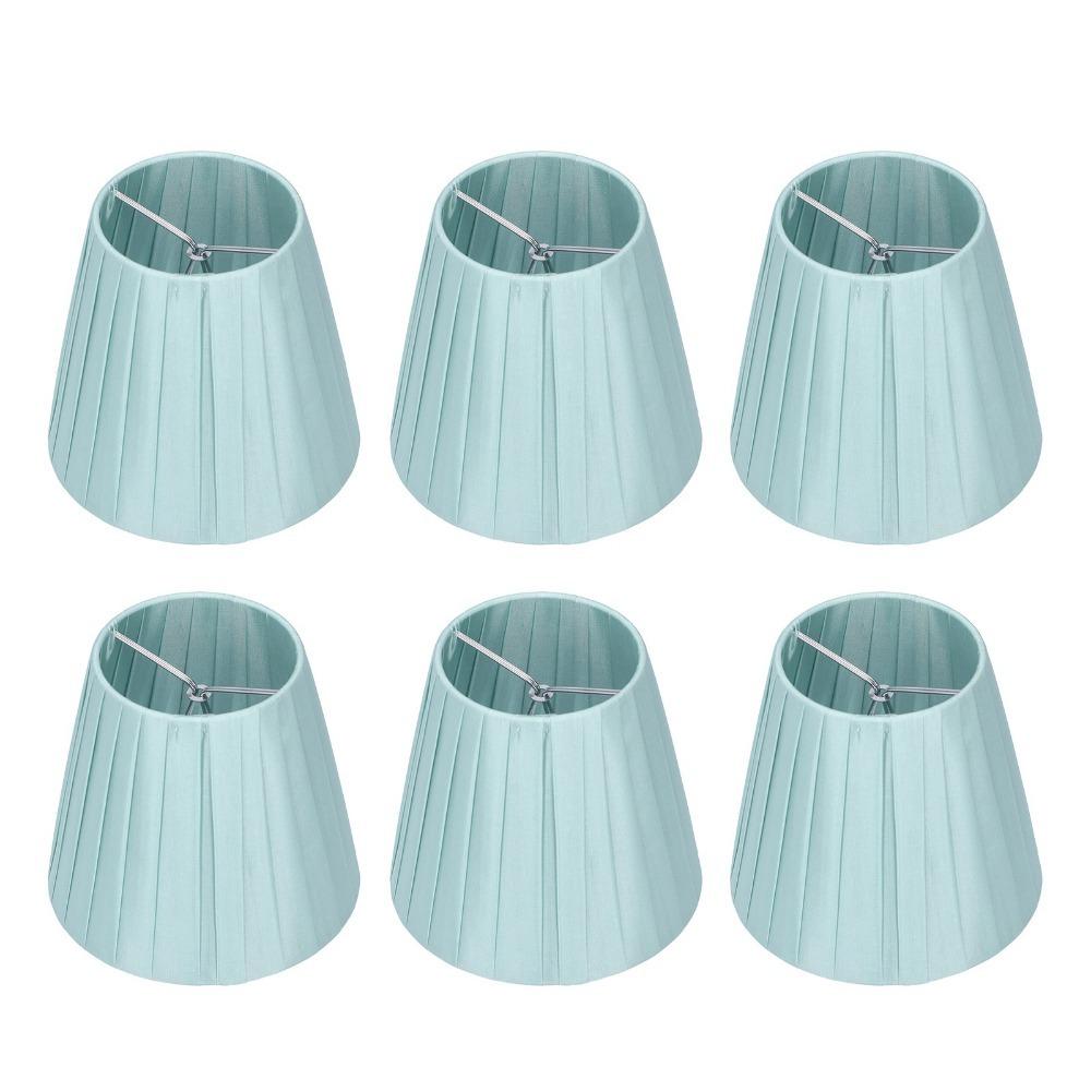 6PCS Fabric Modern Simple Lampshade Clip On Design Chandelier Lampshade  Floor Pendant Light