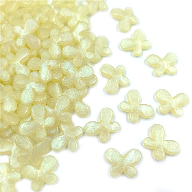 10Pcs Pearlescent Color Butterfly Loose Beads Fashion Exquisite Peandants DIY Jewelry Accessories