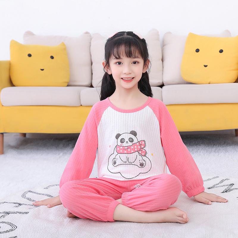 Children's Loungewear Set Baby Pajamas Long-Sleeved Trousers Two-Piece Set Pajamas