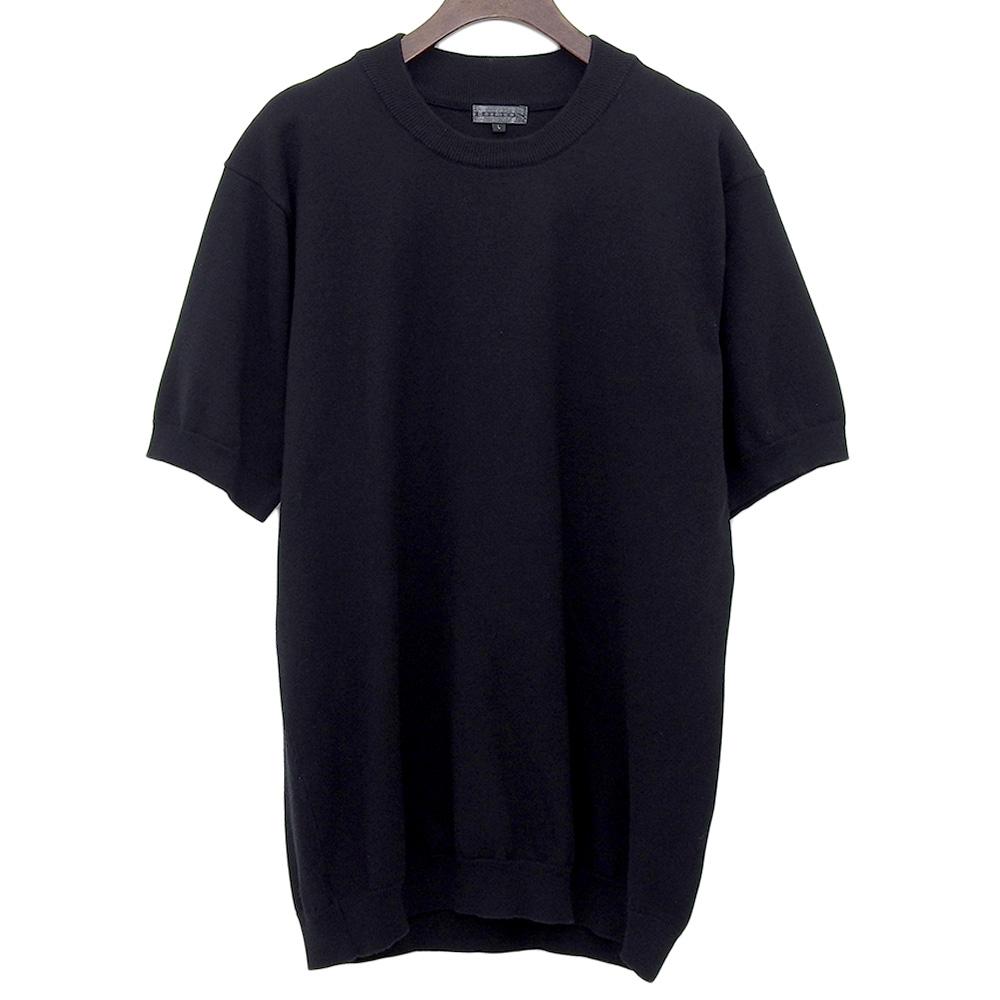 HILTON Excellent condition crew neck short sleeve knit top for men, black, size L, 652036 tops L blackUsed