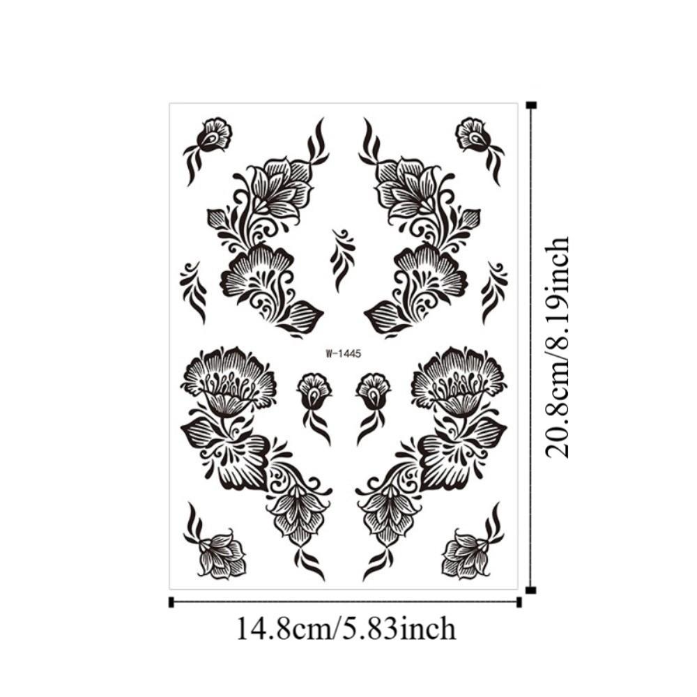 India Mehndi Flower Henna Temporary Tattoo Body Art Sticker Finger Hand Legs Arm