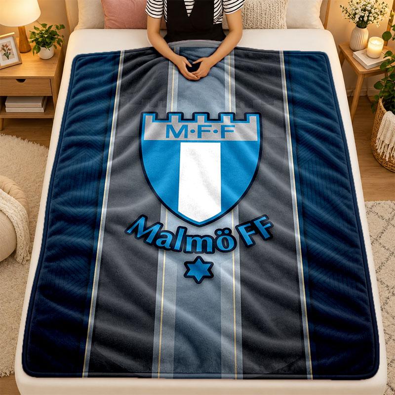Фланелевое одеяло Malmö FF Теплое мягкое плед для использования дома на диване кровати гостиной