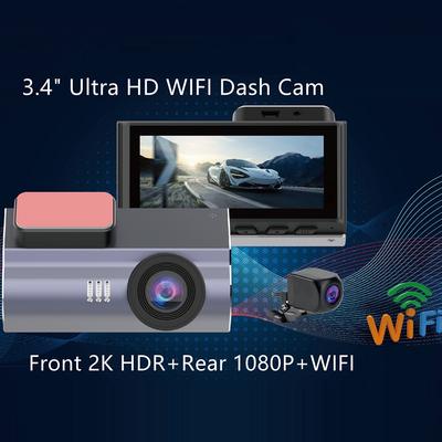 Видеорегистратор Ultra HD, Автомобильный DVR, 24-часовой мониторинг парковки, Передний и задний WIFI-регистратор