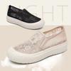 Summer Thick-soled Fisherman Shoes Women's Lace Mesh Shoes Casual Breathable Hollow Mesh Shoes