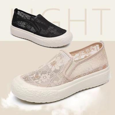 Летняя рыбацкая обувь на толстой подошве, женская обувь с кружевной сеткой, повседневная дышащая обувь с полой сеткой