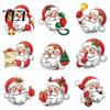 Christmas Gift Stickers 45Pcs Santa Sticker Set, Cartoon DIY Handwrite Label Decals for Tags, Decorative PVC Party Favor Craft Ornament, Adhesive