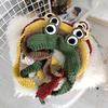 Knitted cute hat frog eyes hood wool hat female tide autumn winter warm earmuffs ear protection woven hat