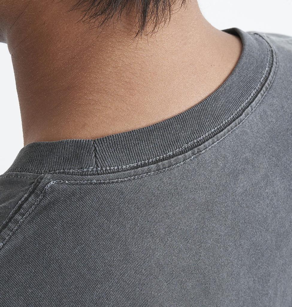 Футболка Quiksilver с обработкой пигментом из хлопка США, логотип спереди QST241008 CHC S