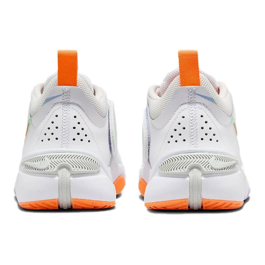 Nike Team Hustle D11 GS White Total Orange Kids Sneakers Vapor-Green Purple-Pulse DV8996-103