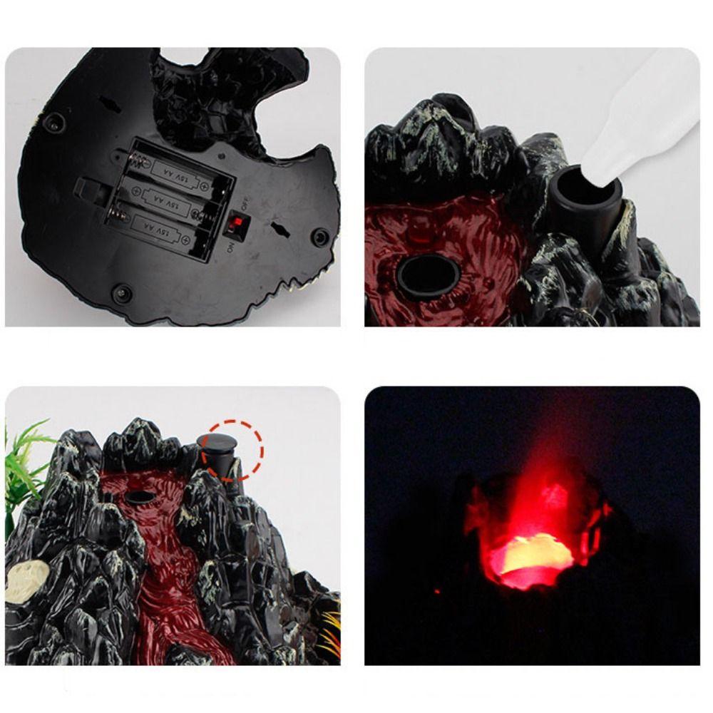 ПВХ Динозавр Симуляция Вулкана Электрический Вулкан Симуляция Сцены Фигурка Образовательный