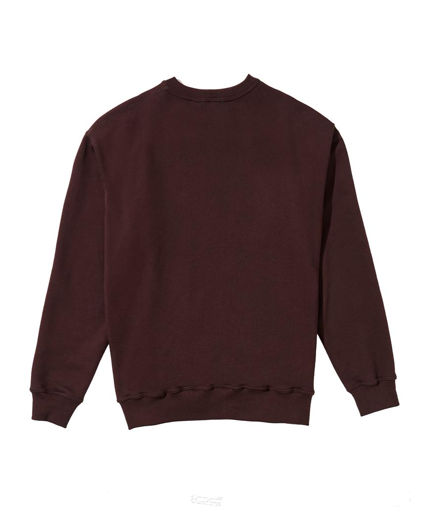 GORAMIS Slogan Logo Print Sweatshirt [Brown]