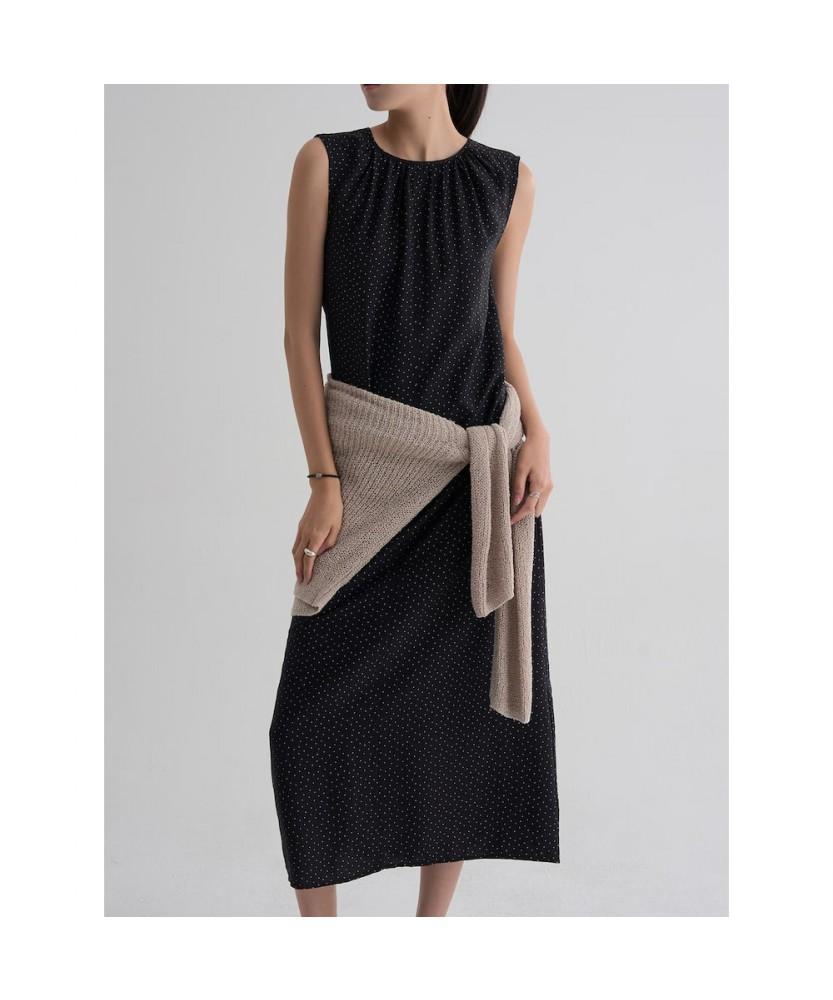 8SECONDS Sleeveless Dot Maxi Dress Black