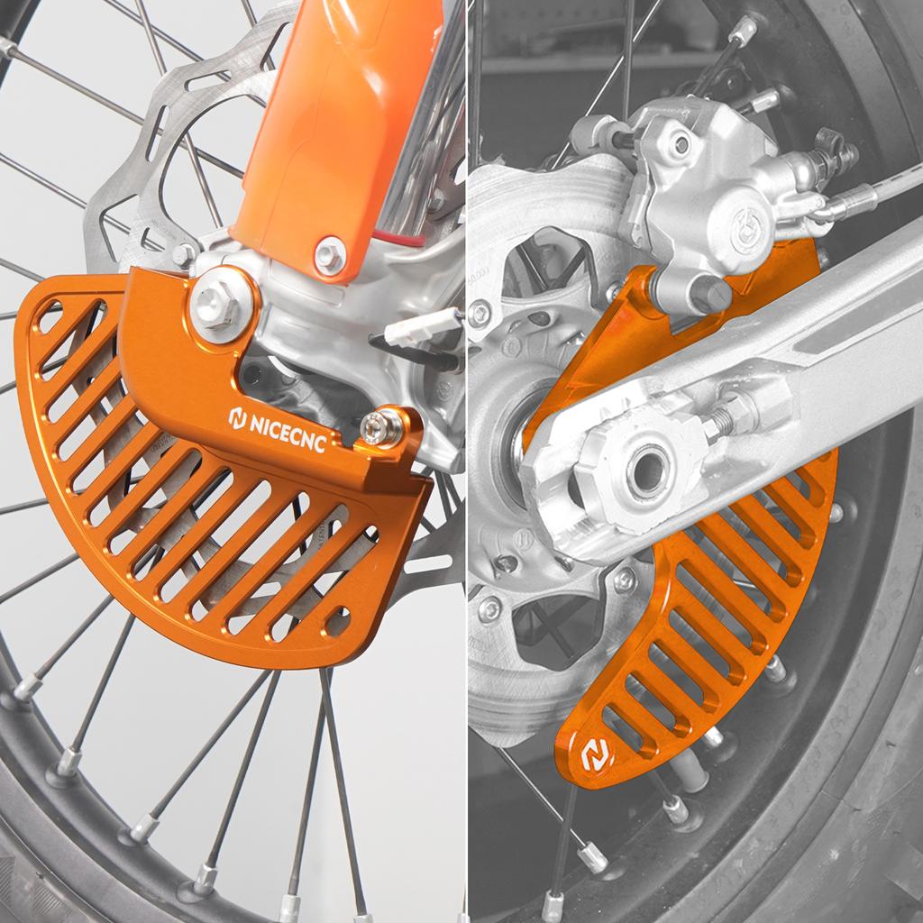 NICECNC For 2025 2024 KTM EXC 300 6D TPI XCW XCFW EXCF 500 450 350 300 250 200 150 125 SX XC SXF Front Rear Brake Disc Guard Kit